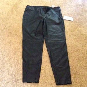 Zara Leather Look Pants NWT